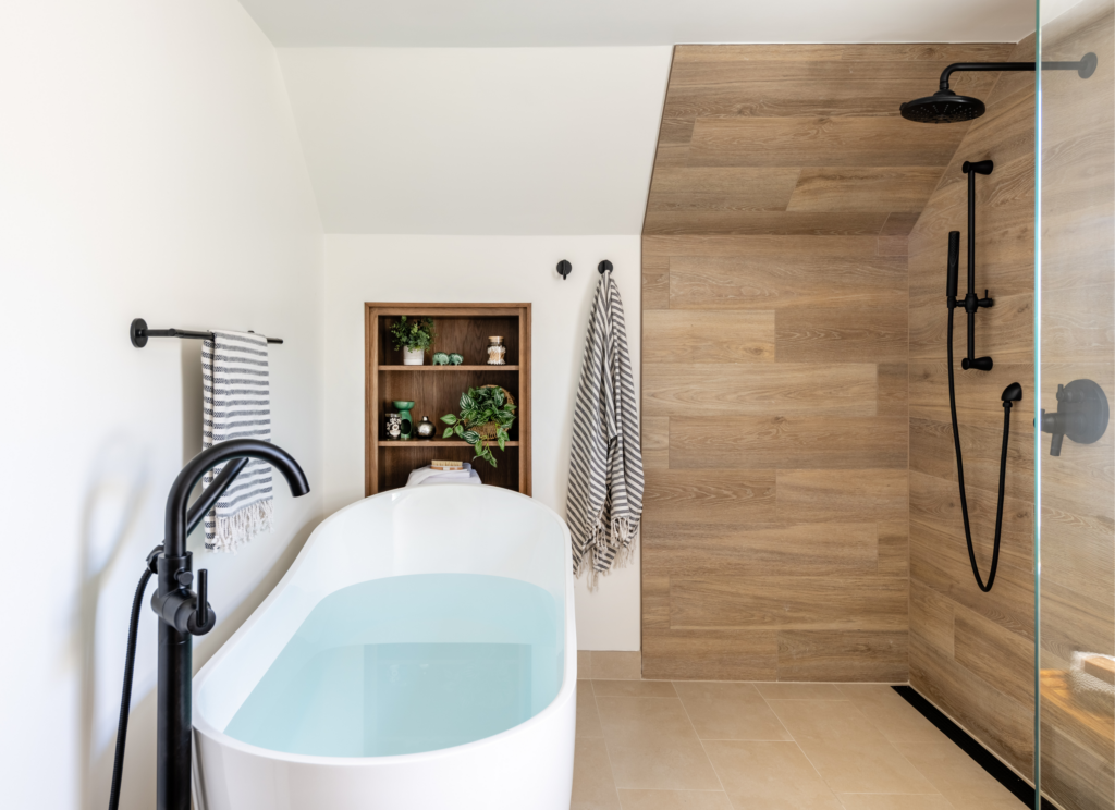 Bathroom Remodel Soaking Tub Tile Shower