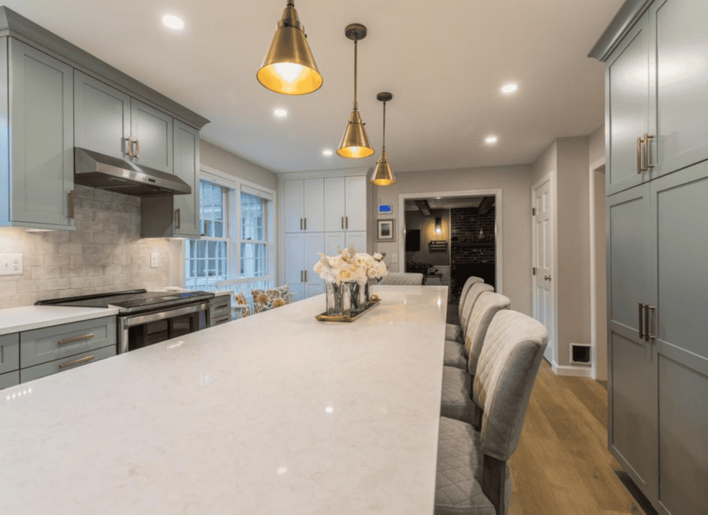 sage and white kitchen remodel