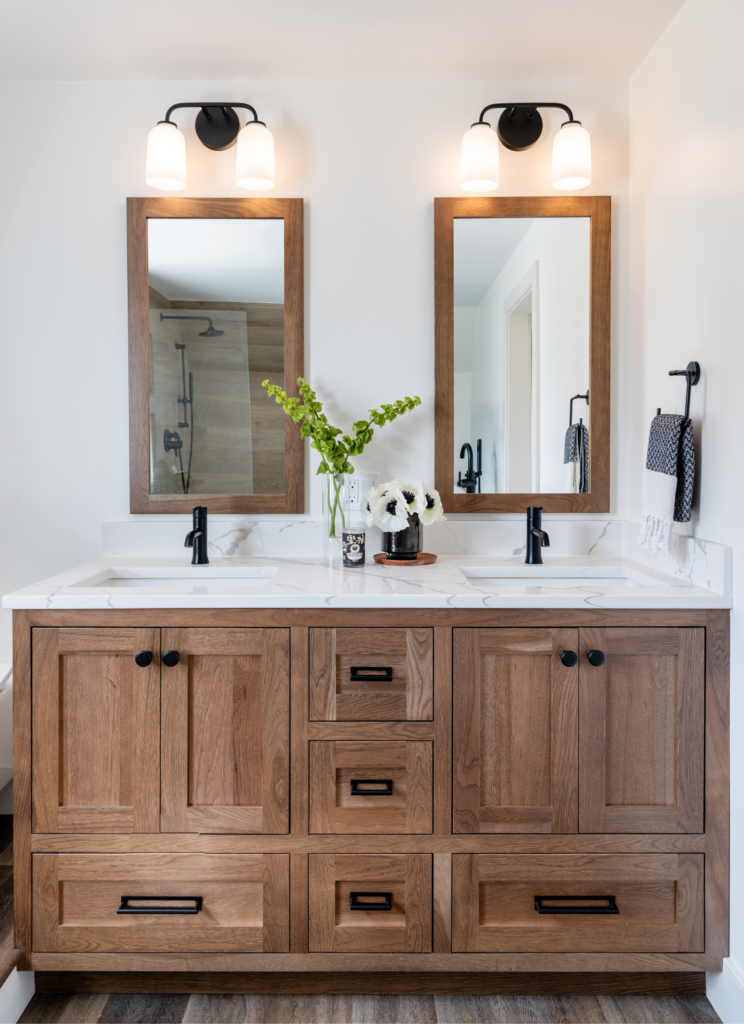 Bathroom Double Vanity Remodel in New Hampshire