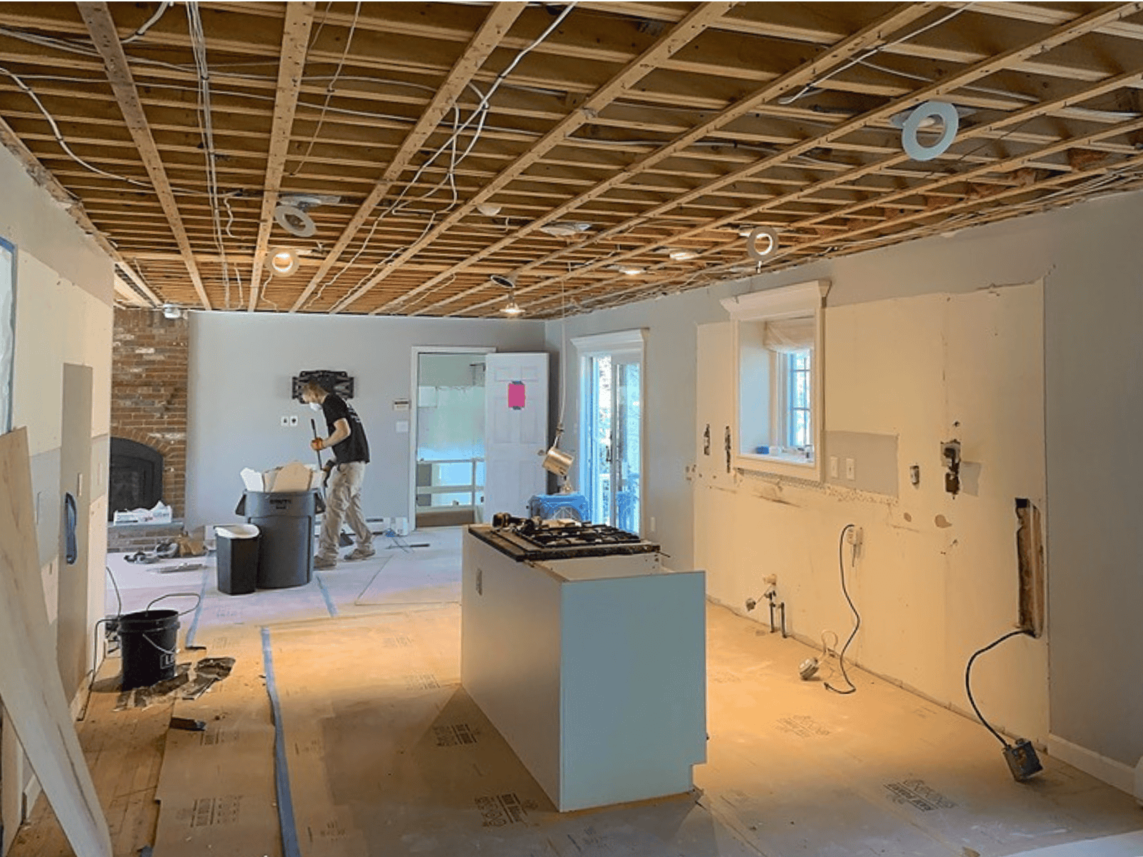 Kitchen With A Central Island And Perimeter Work Areas Kitchen Remodel by KRB Kitchen and Bath Design Center project photo
