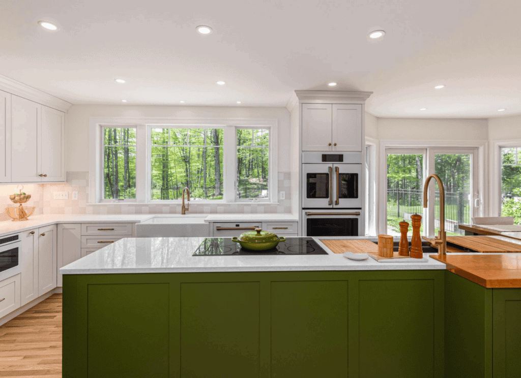 Green Kitchen remodel NH